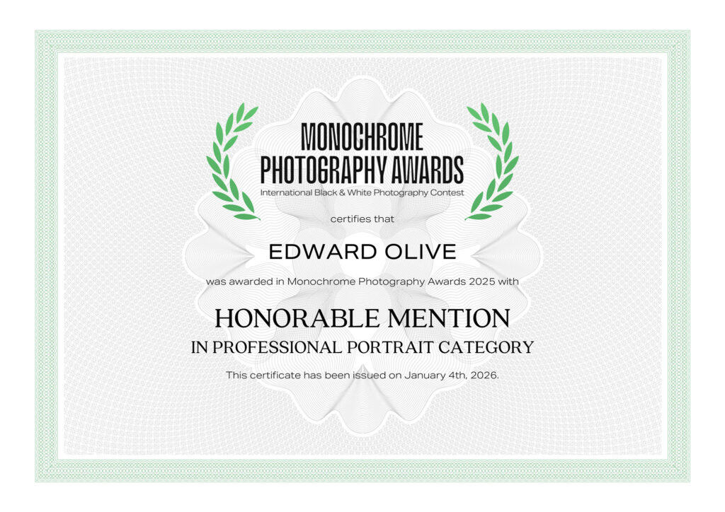 monoawards certifcate Edward Olive