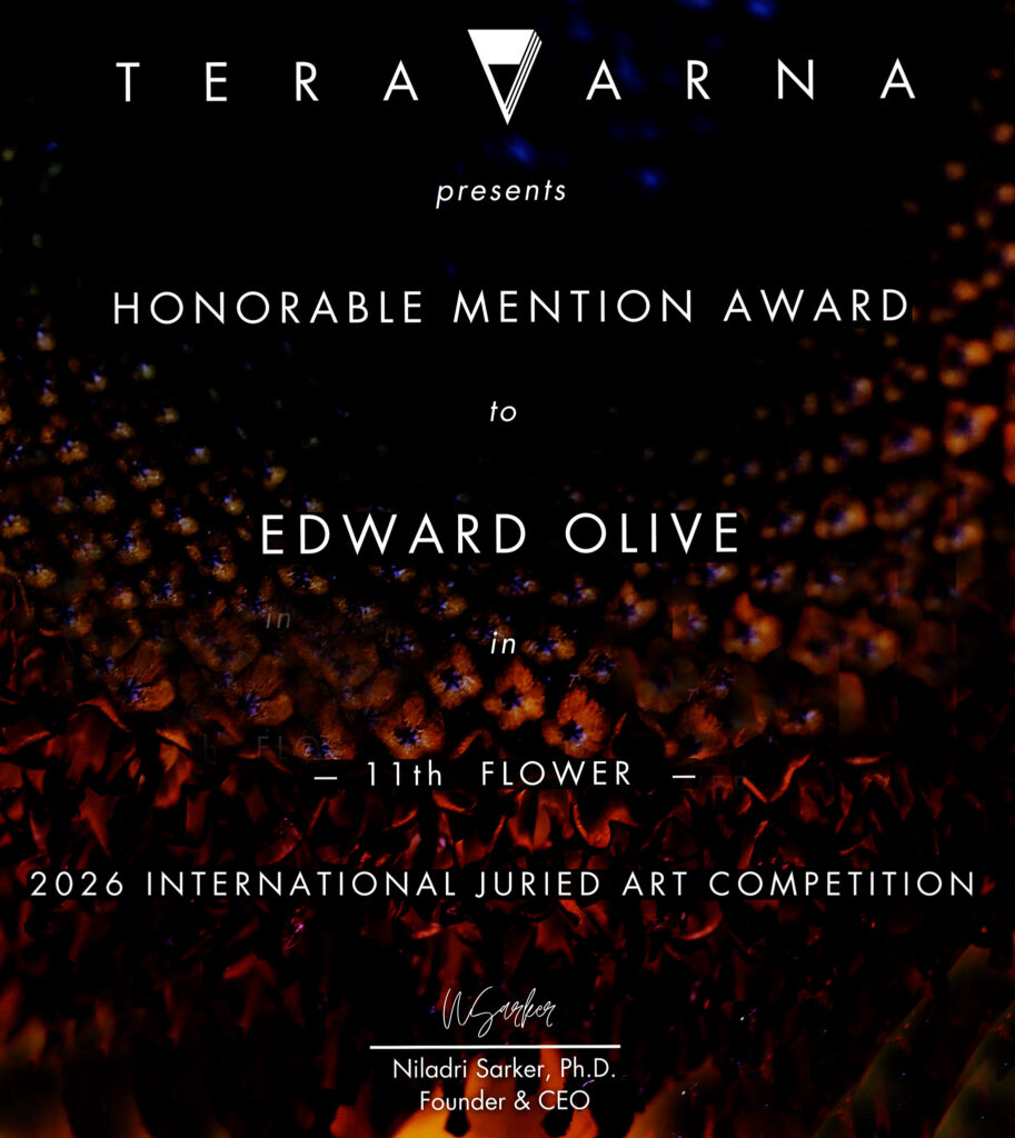 Teravarna Flower artist award Edward Olive photographer