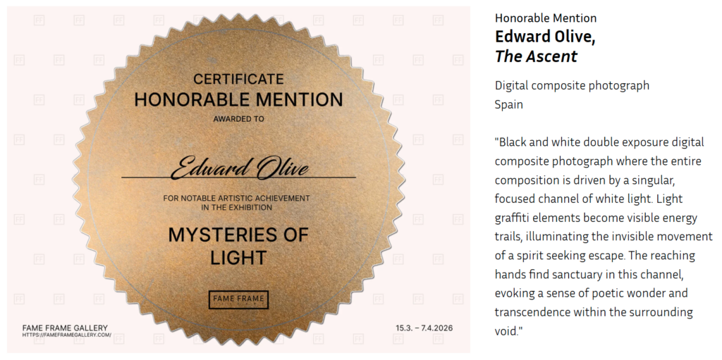 Fame Frame Gallery Mysteries of light HM Edward Olive Art Portraits ()