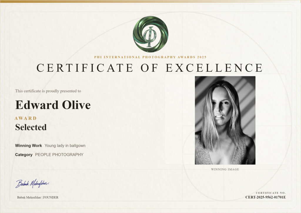 certificate phi awards edward olive ()